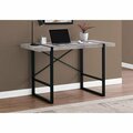 Daphnes Dinnette 48 in. Taupe Reclaimed Wood & Black Metal Computer Desk DA3066998